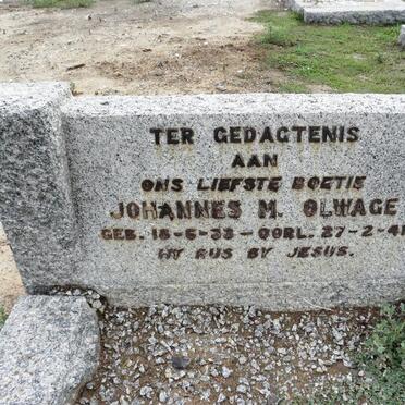 OLWAGE Johannes M. 1933-1944