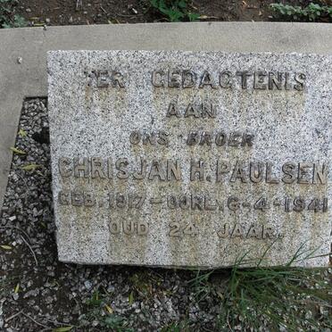 PAULSEN Chrisjan H. 1917-1941