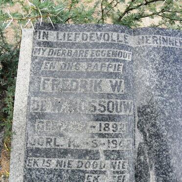 ROSSOUW Fredrik W. de W. 1892-1942