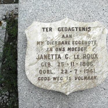 ROUX Janetta C., Le 1886-1941