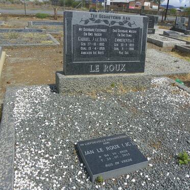 ROUX Gabriel J., le 1882-1959 &amp; Emmerentia E. 1893-1986 :: ROUX J.C., le 1928-2015