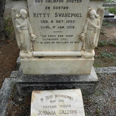 SWANEPOEL Kitty 1893-1939 :: GILLESPIE Johanna nee SWANEPOEL 1884-1944