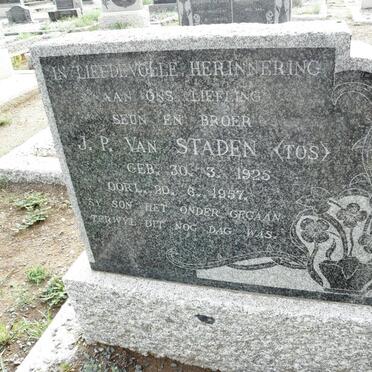 STADEN J.P., van 1925-1957