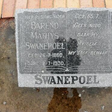 SWANEPOEL Barend Mathys 1860-1930