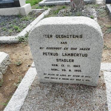 STADLER Petrus Lambertus 1883-1955