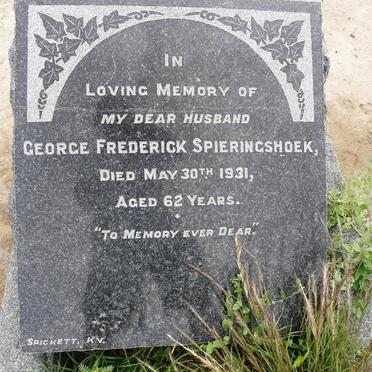 SPIERINGSHOEK George Frederick -1931