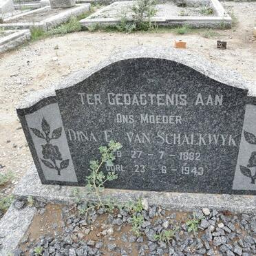 SCHALKWYK Dina E., van 1882-1943