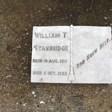 STANBRIDGE William T. 1911-1932
