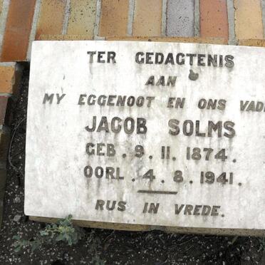 SOLMS Jacob 1874-1941