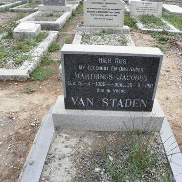 STADEN Marthinus Jacobus, van 1888-1951