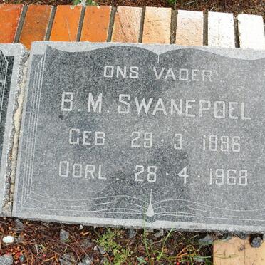SWANEPOEL B.M. 1886-1968 &amp; M.J.M. 1897-1954