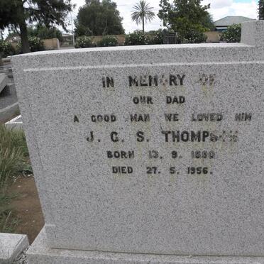 THOMPSON J.G.S. 1890-1956