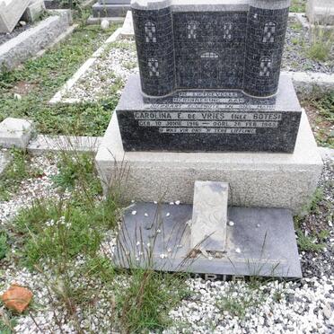 VRIES Carolina E., de nee BOTHA 1916-1945