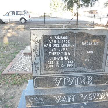 VIVIER Christina Johanna nee VAN VEUREN 1903-1995