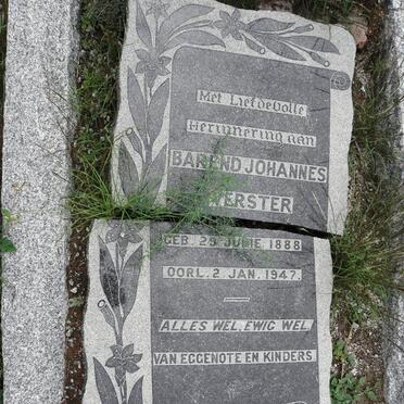 VERSTER Barend Johannes 1888-1947