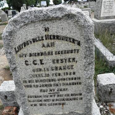 VERSTER C.C.E. nee Le GRANGE -1928