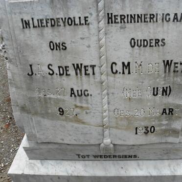 WET J.A.S., de -1927 &amp; C.M. QUIN -1930