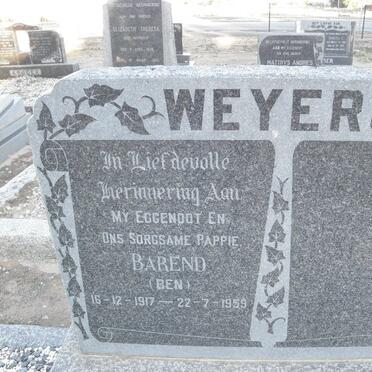 WEYERS Barend 1917-1959