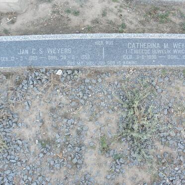 WEYERS Jan C.S. 1889-1959 &amp; Catherina M. WRIGHT, formerly WEYERS 1898-1966