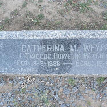 WRIGHT Catherina M, formerly WEYERS 1898-1966