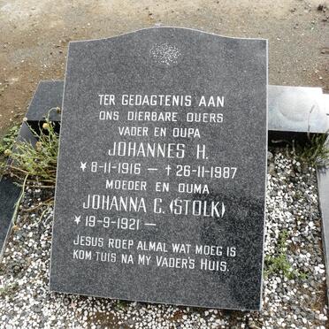 WESSELS Johannes H. 1916-1987 &amp; Johanna C. STOLK 1921-