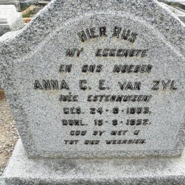 ZYL Anna C.E., van nee ESTERHUIZEN 1903-1952