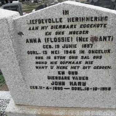 ? John Harm 1890-1958 &amp; Anna GRANT 1897-1946