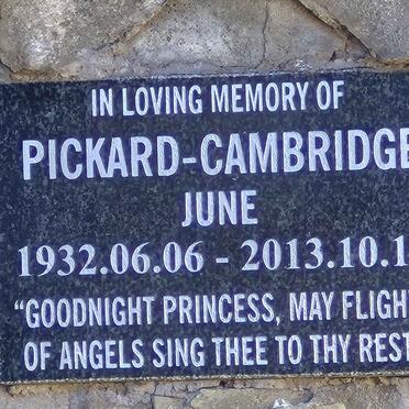 CAMBRIDGE June, PICKARD- 1932-2013 