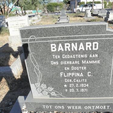 BARNARD Flippina C. nee CALITZ 1934-1971