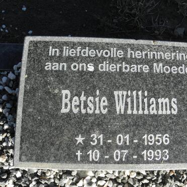 WILLIAMS Betsie 1956-1993