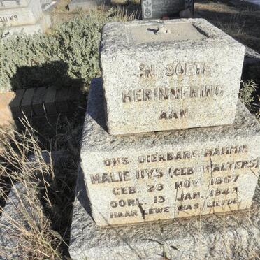 UYS Malie nee WALTERS 1867-1943