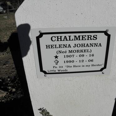 CHALMERS Helena Johanna nee MORKEL 1907-1990