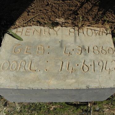 BROWN Henry 1860-1942