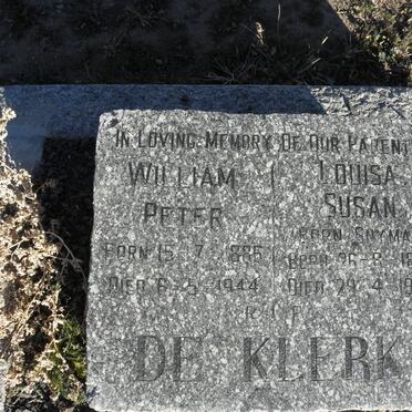 KLERK William Peter, de 1886-1944 &amp; Louisa Susan SNYMAN 1881-1973