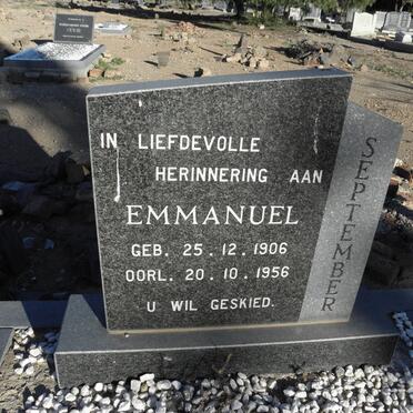 SEPTEMBER Emmanuel 1906-1956