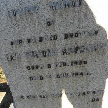 ASPELING Ian Hindle 1920-1945