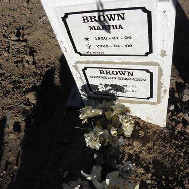 BROWN Martha 1930-2008 :: BROWN Kernelus Benjamin 1960-1993