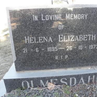 OLMESDAHL Helena Elizabeth 1895-1973