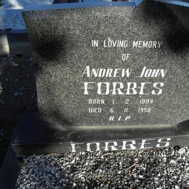 FORBES Andrew John 1884-1958