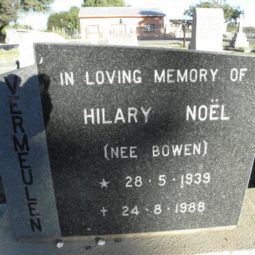 NOEL Hilary nee BOWEN 1939-1988