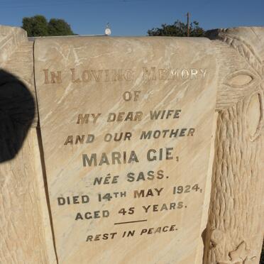 GIE Maria nee SASS -1924