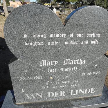 LINDE Mary Martha, van der nee MORKEL 1951-1989