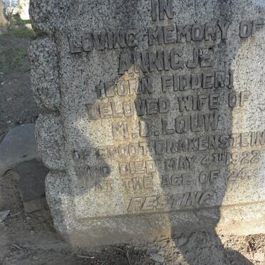 LOUW Annigje nee FIDDER -1922