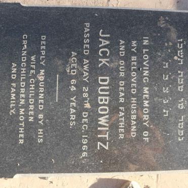 DUBOWITZ Jack -1966