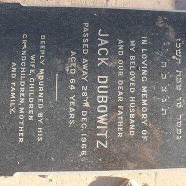 DUBOWITZ Jack -1966