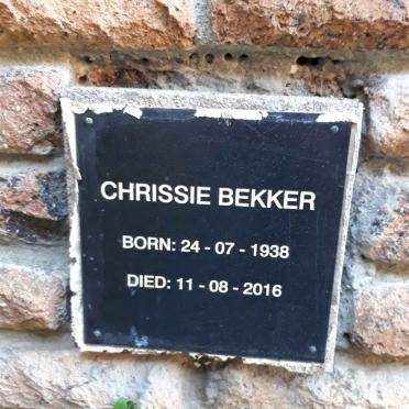 BEKKER Chrissie 1938-2016