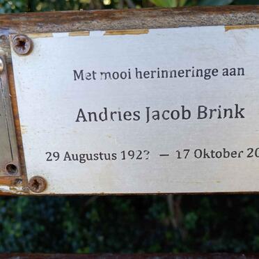 BRINK Andries Jacob 1923-2012