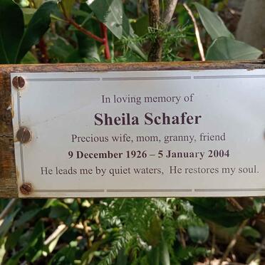 SCHAFER Sheila 1926-2004
