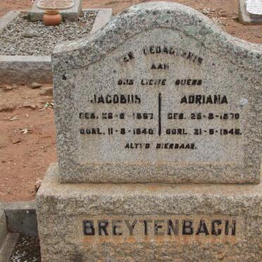 BREYTENBACH Jacobus 1867-1940 &amp; Adriana 1870-1946