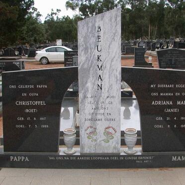 BEUKMAN Christoffel 1917-1989 &amp; Adriana Maria 1914-1987